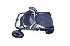FOURPAW Dog Stroller for Medimu/Large Dogs - Easy Fold Dual Entry Pet Stroller with One-Foot Brake,Ideal up to 80 lbs.