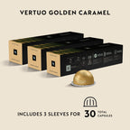 Nespresso Vertuo, Golden Caramel, Medium Roast, 30-Count Coffee Pods