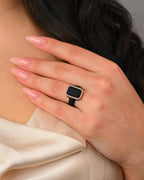 Rinfit Emerald Silicone Ring with CZ Stones for Women - Pack A, Size 7