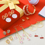Quelay 8 Pairs Sports Earrings for Women Ball Games,Baseball Earrings