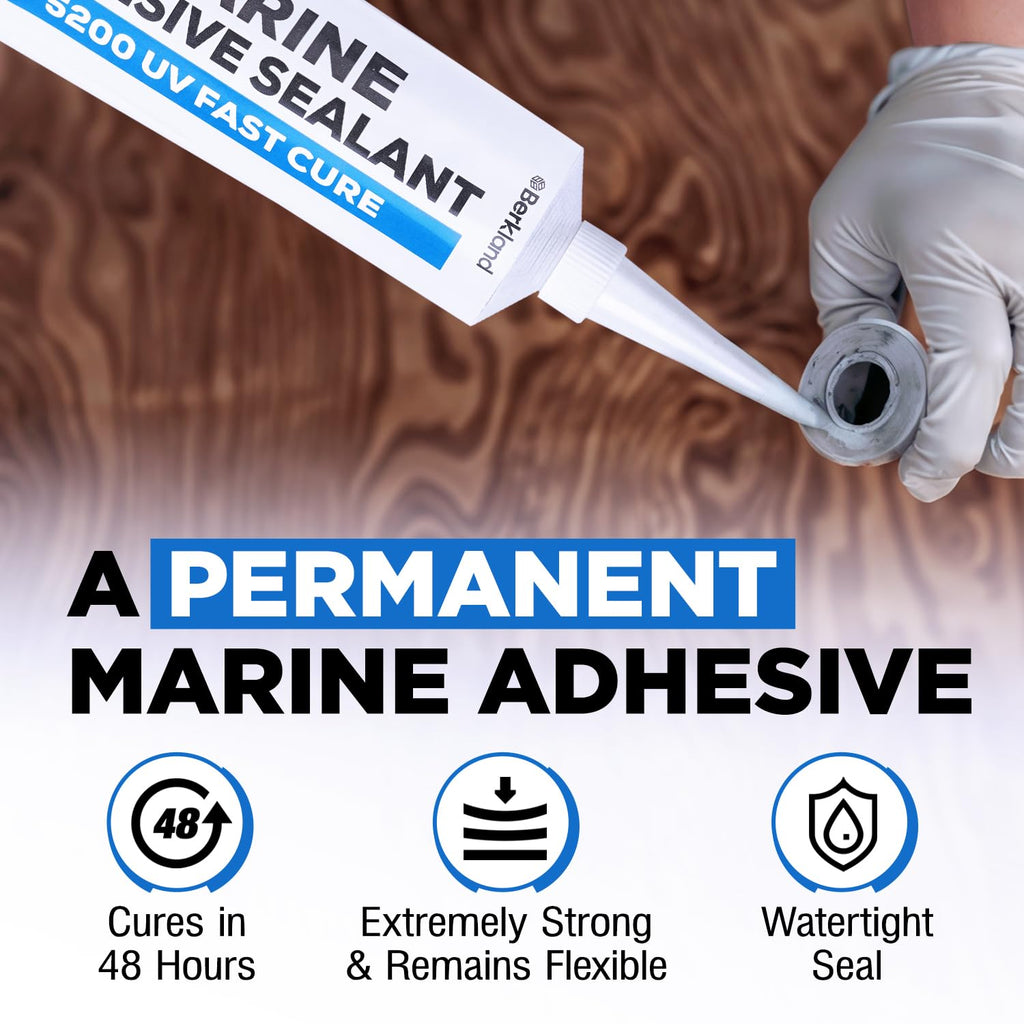 Berkland Marine Adhesive Sealant 5200 Fast Cure, 3 oz White