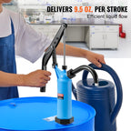 VEVOR Drum Pump, 9.5 oz. Per Stroke, Lever-Action Barrel Pump, Fits 5-55 Gallon Drums with 3-Section Suction Tube Assembly & Hose, Hand Operated, Designed to Transfer Water, Alcohol, Corrosive Liquids