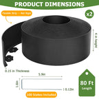 80FT Landscape Edging Border, 4 Inch Tall Plastic Garden Edging