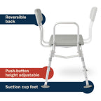 Dr. Dunley Tub Transfer Bench, 400 lb Capacity Bath & Shower Seat, Tool-Free Assembly, Anti-Slip Suction Feet, Lightweight Frame, for Seniors & Mobility Assistance