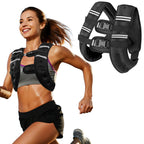 Weighted Vest with Two Adjustment Straps for Men Women, 8lbs/12lbs/16lbs/20lbs Weight Vest with Reflective Stripes for Workout, Strength Training, Running, Fitness, Muscle Building, Weight Loss
