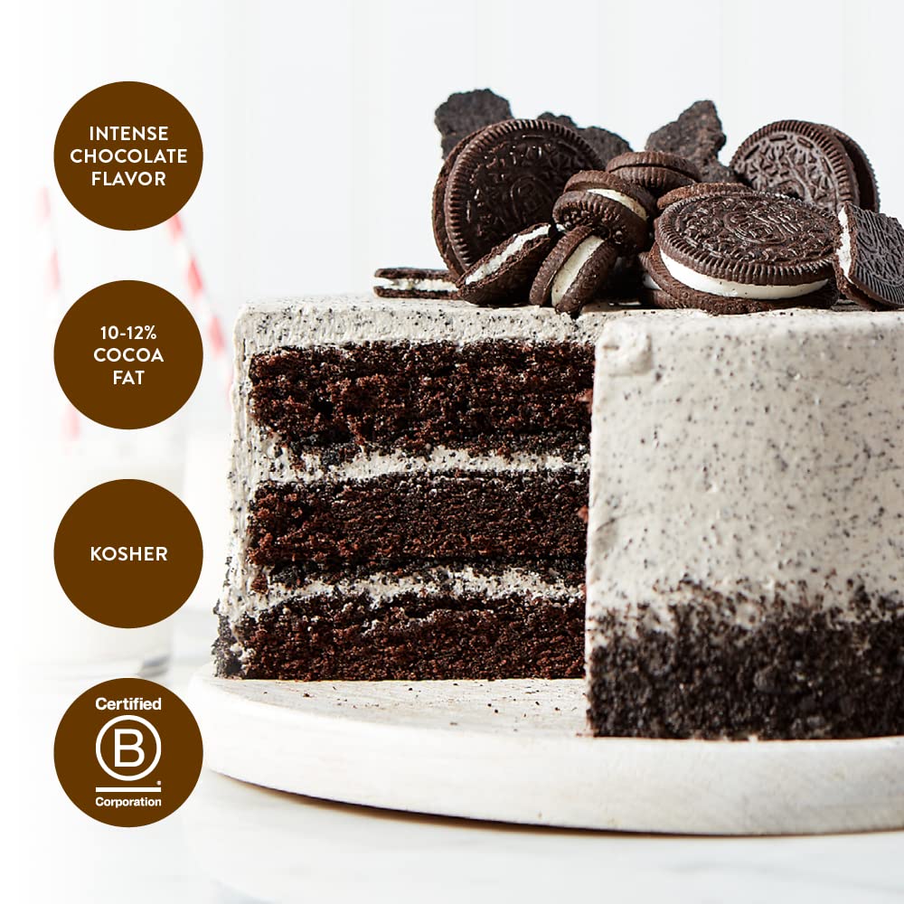 King Arthur Black Cocoa: Dutch Processed Cocoa Powder for Baking - Intense Dark Chocolate Flavor, Unsweetened, Perfect for Cakes, Cookies & Frosting - 14 oz Resealable Bag