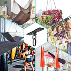 Dolibest Ceiling Mount Swing Hanger Heavy Duty Swing Set Hook for Porch Swing Hammock Chair Yoga Silk Suspension Straps Gymnastic Ring, Wall Anchor for Resistance Bands (900LB)