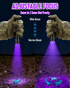 ULTRAFIRE UV Flashlight 395-405 nm Led Blacklight for Curing UV Glue, Leak Detector, Pet Urine Stain