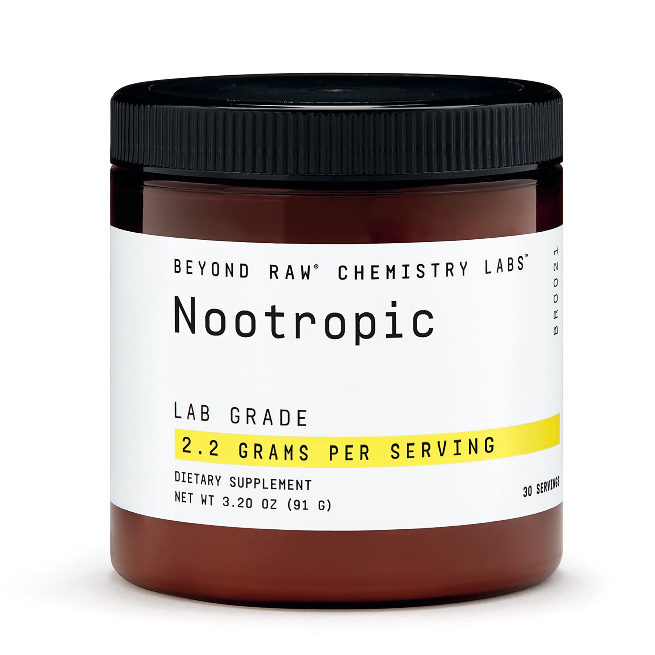 BEYOND RAW Chemistry Labs Nootropic Powder, Cognitive Enhancer and Memory Support, 30 Servings