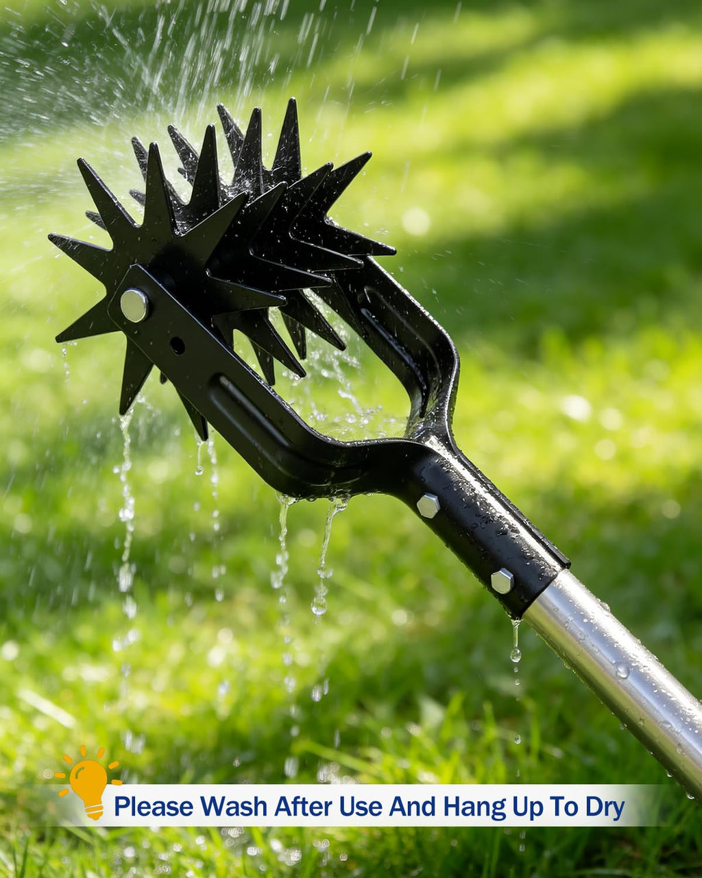 Joyhalo Rotary Cultivator Garden Tool Manual Hand Tiller