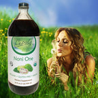 Noni One | 100% Pure Organic Noni Juice - 32oz Glass Bottle (1 qt) | Gluten-Free and Vegan Superfruit Supplement, 30 grams of Noni Juice Per Serving, Vitamin and Antioxidant Rich | Gopal's Healthfoods