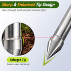 Soil Probe Rod, 33"-48" Septic Tank Locator Tool, Stainless Steel Probing Rod, Ground Probe Rod with T Handle, Ground Rod Tool for Soil Compaction, Gardening, Locating Underground Pipes & Gopher Runs