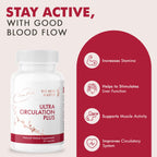 Nora Ross Ultra Circulation Supplements – Healthy Nitric Oxide Supplements for Men & Women – Healthy Heart and Blood Flow Support – Nitric Oxide Booster Supplement – 60 Capsules