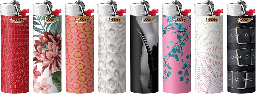 BIC Maxi Special Edition Pocket Lighters, Long-Lasting Flame for Home, Fashion Designs, 12-Pack (Designs May Vary)