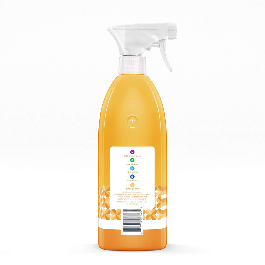 Method Antibacterial All-Purpose Cleaner Spray, Citron, Kills 99.9% of Household Germs, 28 Fl Oz (Pack of 8)