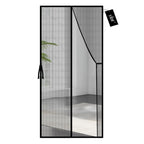 YRH Fiberglass Magnetic Screen Door,Heavy Duty Enhanced Fiberglass Mesh, Self-Sealing Closure with Stay Open Buckles (Fit for Door Size:34x82 Inch,Screen Itself Size:36x84 Inch,Black)