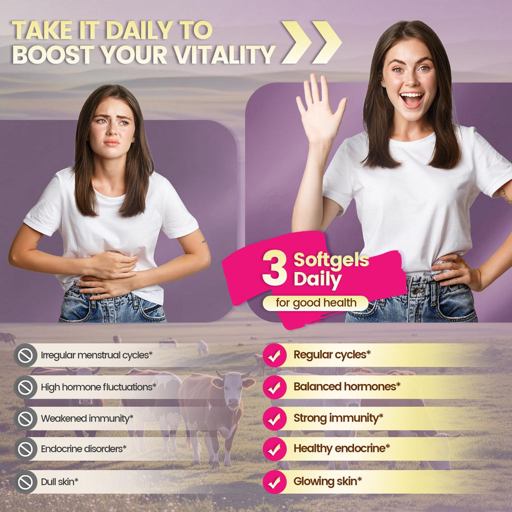 VivoNu Beef Organ Supplement for Women, 300 Day Supply, 11000mg per Serving Beef Organs with Bovine Liver, Ovary, Uterus, Kidney, Heart, Bone & More, 100% Grass Fed, Balance Hormones, Energy, 3 Bag