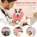 Supet Inflatable Dog Cone Collar Alternative After Surgery, Doggie Neck Donut Collar Recovery ECollar, Soft Dog Cone for Small Medium Large Dogs