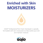 GOJO Antibacterial Foam Handwash, Plum Fragrance, 1250 mL Soap Refill ADX-12 Touch-Free Dispenser (Pack of 3) - 8812-03