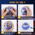 JIN BD Wrist Trainer Ball Auto-Start Strengthener Gyroscopic Forearm Exerciser Gyro for Strengthen Arms, Fingers, Bones and Muscles with LED Light���Blue
