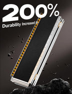 FACHNUO 8 Feet Portable Wheelchair Ramp, Non-Skid Aluminum Handicap Ramps with Handle, Folding Threshold Wheel Chair Ramp for Home Steps, Stairs, Entry, Threshold, Doorways, Scooter, 800LBS Capacity