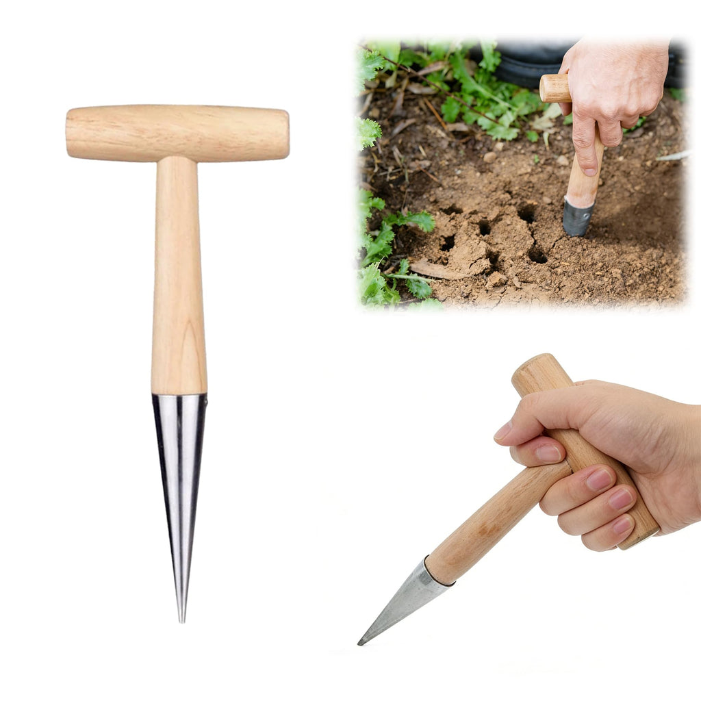 Plant Hole Digger for Planting, Garden Seed Dispenser, Bulb Planting Tool, Handheld Digger Garden Seed Planting Tool for Planting Tulip Daffodil Saffron Vegetable Seeds (1pcs)