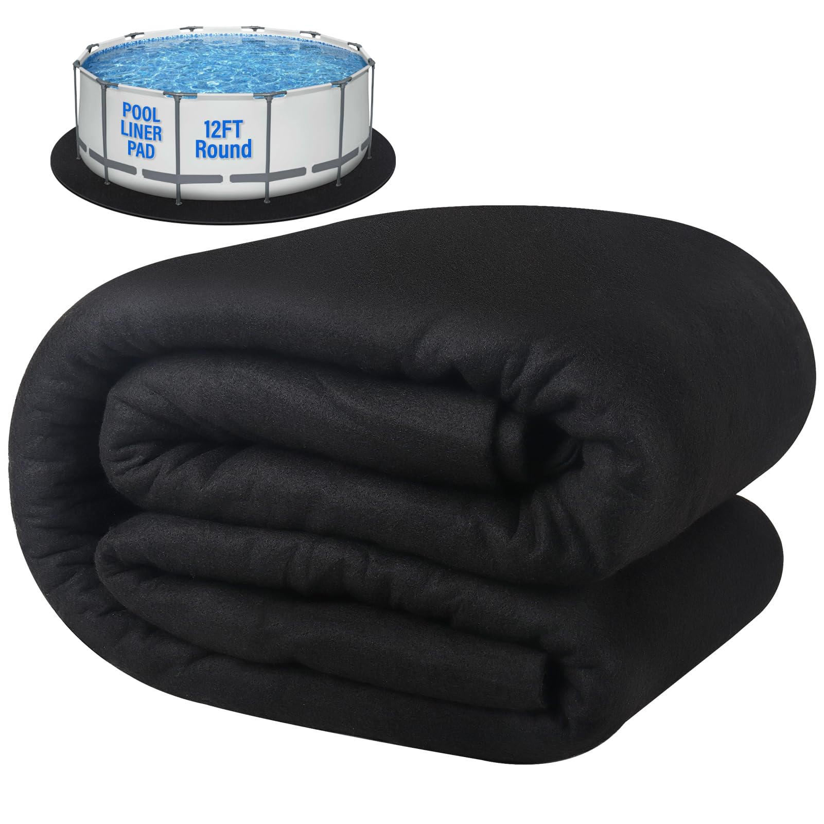 350 G/M² Pool Liner Pad 24 FT Round Above Ground,Pool Padding Under Pool|Prevent Puncture|Thick Geotextile Material|Extend Life of Liner|Double Density Puncture Resistant,Outdoor Pool Bottom Pads