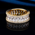 MDFUN 18K Gold Plated Eternity Wedding Band for Women