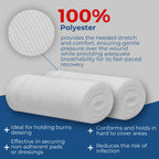 Gauze Rolls 2 inch Pack of 24 – Premium Quality Lint and Latex-Free Rolled Gauze 2 inches x 4.1 Yards - Conforming Stretch Bandages Designed for Effective Wound Care & Comfort