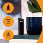 BIC Maxi Pocket Lighters, Safe and Reliable, Long-Lasting Pocket Lighters for Everyday Use, All-Black, 8-Pack