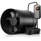 4 Inch Compact Inline Duct Fan Kit with Speed Controller, Quiet DC Motor Exhaust Fan for Grow Tent Ventilation, Heating Cooling Booster, Hydroponics, Boat