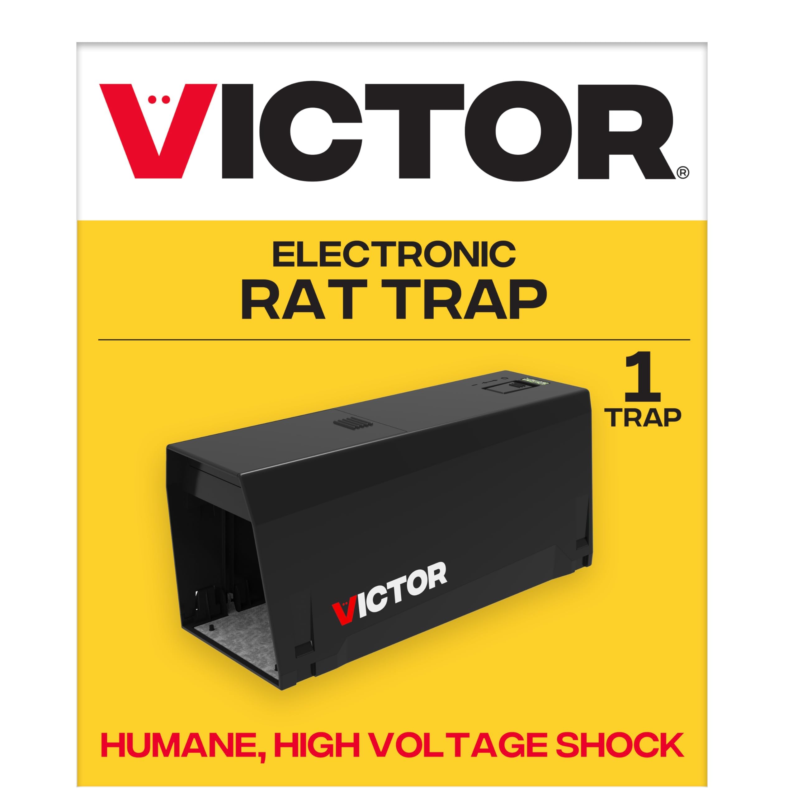 Victor Electronic Rat Trap 1-Pack, Indoor Humane Electric Rodent Killer