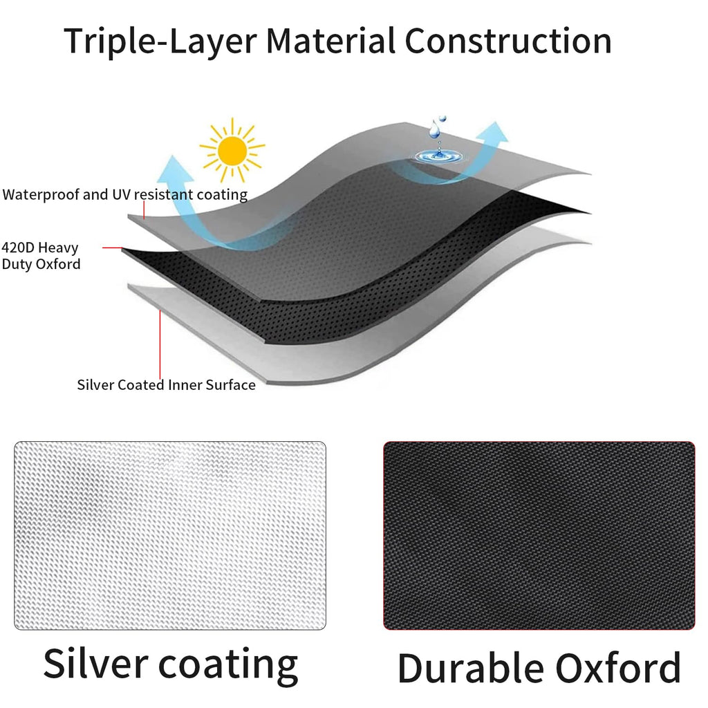 UCEDER Pool Solar Reel Cover with Adjustable Strap, 420D Waterproof Heavy Duty Solar Blanket Protective Cover for Above Ground and Inground Swimming Pool (Black, 16 Ft)