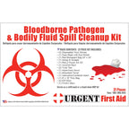 22 Piece Bodily Fluid Cleanup Pack/Bloodborne Pathogen Spill Kit - Meets OSHA Regulations - Protect from Dangerous Exposure to Blood and Other Potentially Infectious Materials