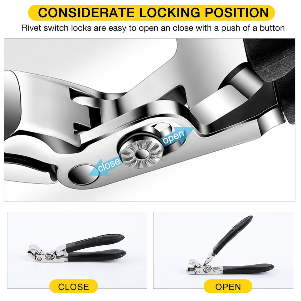 Ribili ClipMaster Pro,Dotmalls ClipMaster Pro,Grishay ClipMaster Pro,Clip Master Pro for Thick Nails,Large Angled Head Toenail Clippers with Wide Opening for Elderly Seniors(1Pcs)