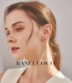 Gold Plated Sterling Silver Studs Love Knot Earrings For Women | Hypoallergenic & Nickle Free Jewelry for Sensitive Ears (8, white-gold-plated-silver)