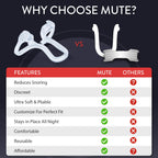 Rhinomed Mute Nasal Dilator for Snore Reduction - Anti-Snoring Aid Solution - Improve Airflow - Comfortable Nose Vents, Breathing Aids for Better Sleep - (Size Large, 3-Pk)