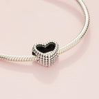 PANDORA Beaded Open Heart Charm - Compatible Moments Bracelets - Jewelry for Women - Gift for Women in Your Life - Made with Sterling Silver, No Gift Box