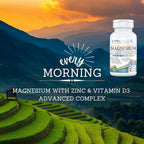 Kappa Nutrition Magnesium 4-in-1, 280mg Elemental Magnesium (Bisglycinate, Malate) + Zinc & Vitamin D3, Brain, Sleep, Energy, Muscle, Immune Support, 120 Vegan Capsules.