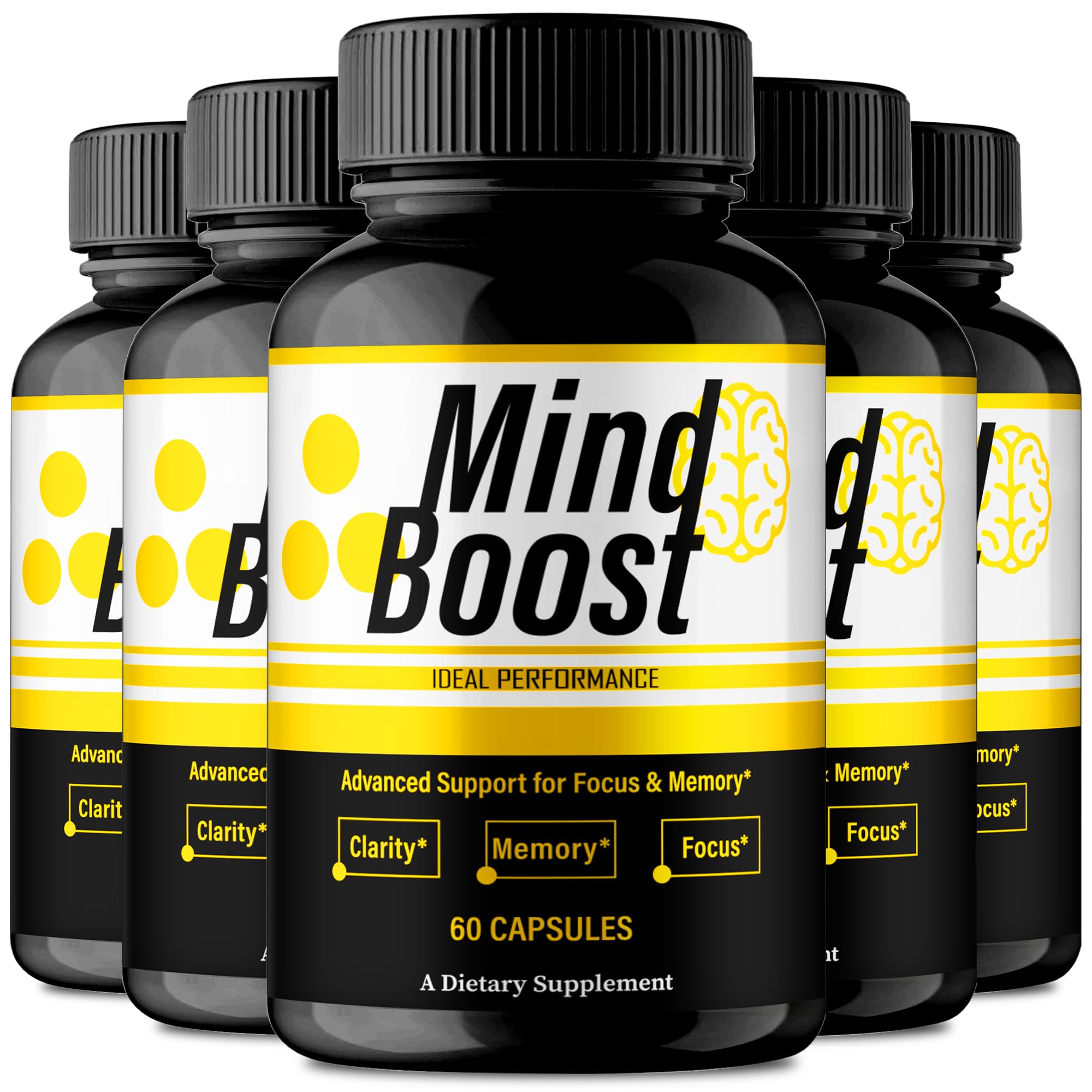 IDEAL PERFORMANCE Mind Boost Capsules, MindBoost Pills Reviews (5 Pack)