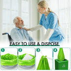 BOOWOO Bedside Commode Liners with Absorbent Pads, Disposable Commode Bags/Pads, Scented Adult Potty Chair Liners, Portable Commode Poop Bag for Commode Chair, Bedpan, Bucket Toilet, 50 Bags+50 Pads