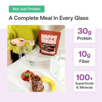 Happy Viking Plant-Based Protein Powder +100 Superfoods Strawberry Meal Replacement Shake, Created by Venus Williams, 30g Plant Protein, 10g Fiber, Vegan, Gluten-Free, Non-GMO,15 Meals