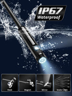 Acoath Endoscope Camera with Light, Dual-Lens 1920P HD Borescope with 8 Adjustable LED Lights, IP67 Waterproof Boroscope Inspection Tools, 16.4ft Semi-Rigid Snake Camera for iOS & Android