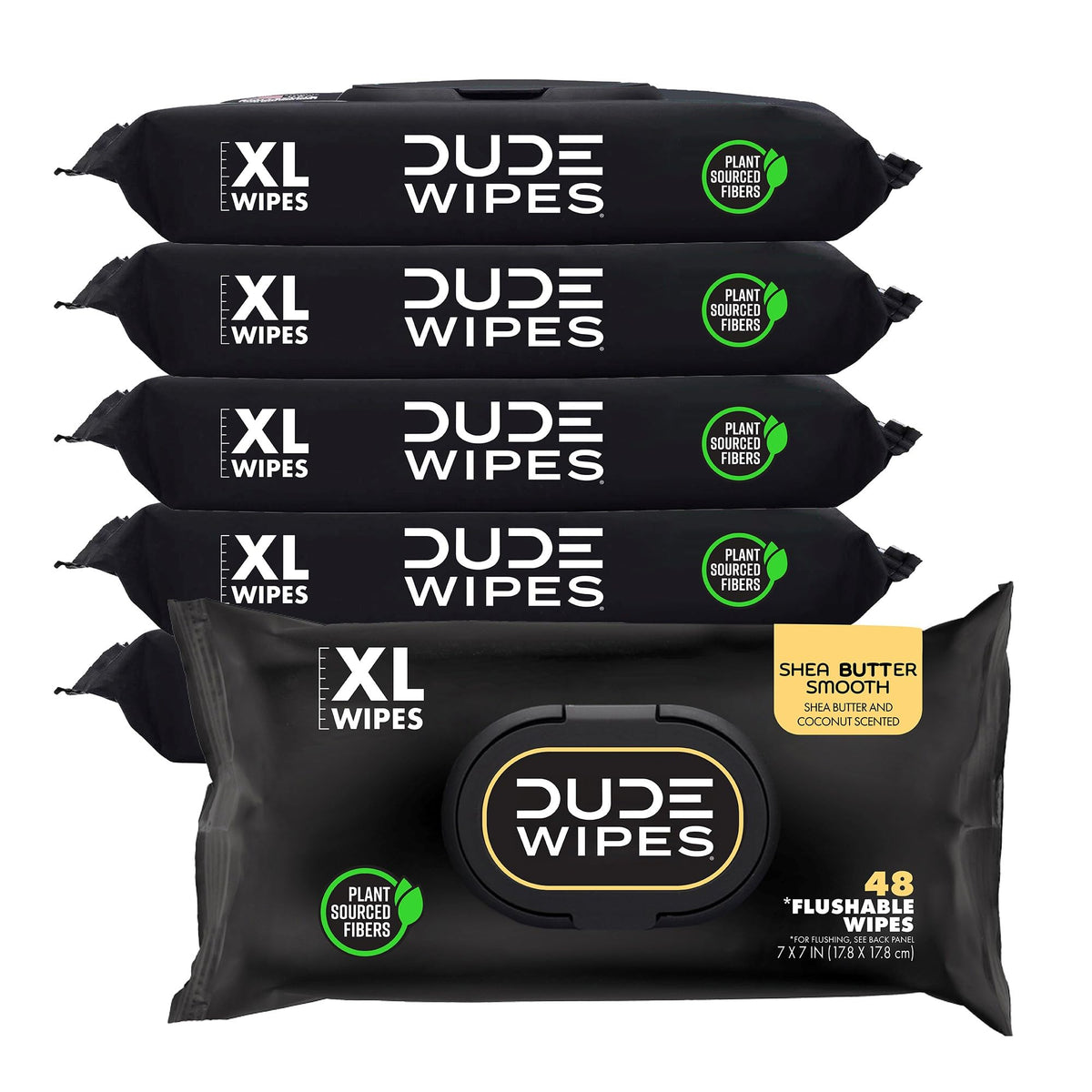 DUDE Wipes Shea BUTTer Adult Flushable Wet Wipes, Moisturizing, 288 Count