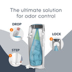 Diaper Genie Complete Diaper Pail (White) – Includes 1 Refill (Holds 270 Newborn Diapers) & 1 Carbon Filter