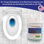 Dr. Pooper Accelerator Septic Tank Treatment - Environment-Friendly Septic System Maintenance Liquid - Eliminates Odors - Clears Organic Solids in Tanks & Drain Fields - Safe for All Septic Systems