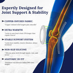 JIUFENTIAN Copper Knee Braces for Arthritis Pain (2 pack)- Professional Knee Suppot with Side Stabilizers - Breathable Compression Sleeves for Pain Relief & Stability (Arthritis, Gym, Work)-Large