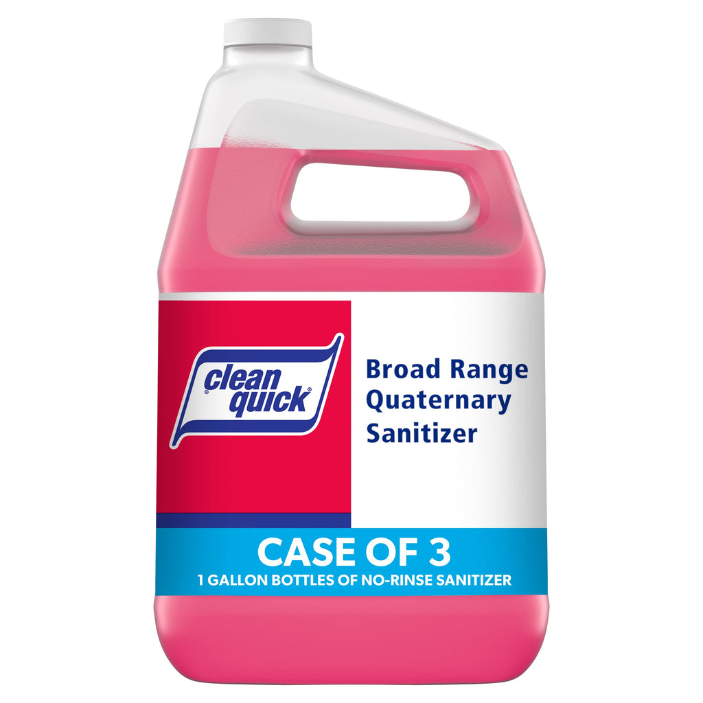 Clean Quick Broad Range Quaternary Sanitizer Bulk, No Rinse (1 gal, 3 pack)