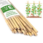 Plant Stakes 3FT, Natural Bamboo Stakes, 25Pcs Sturdy Bamboo Garden Stakes