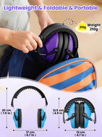 Dr.meter Noise Cancelling Headphones for Kids Adults 2 PACK, SNR27.4 Ear Protection Kids Ear Muffs, Adjustable Earmuffs for Monster Jams, Sensory Autism, Concerts, Fireworks